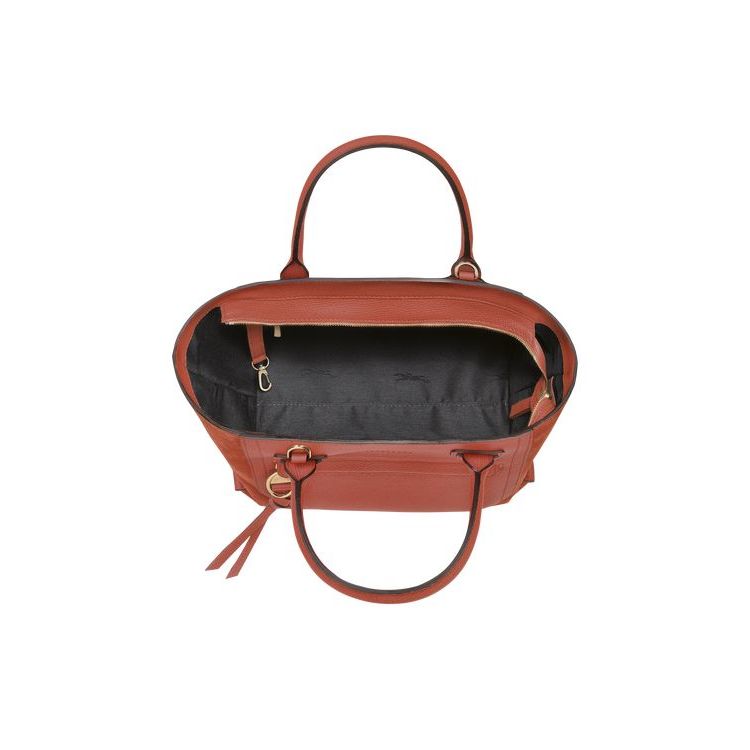 Longchamp M Marmelade Leren Handtas Oranje | 942756-HTD