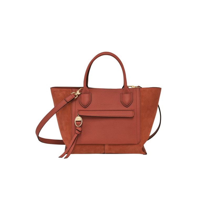 Longchamp M Marmelade Leren Handtas Oranje | 942756-HTD