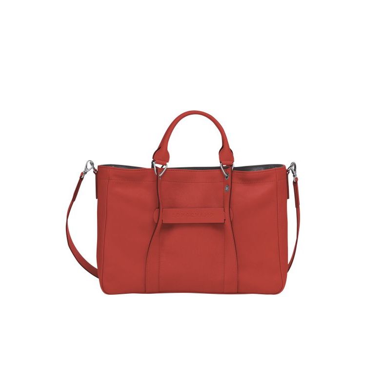 Longchamp M Terracotta Leren Handtas Oranje | 264170-BPG