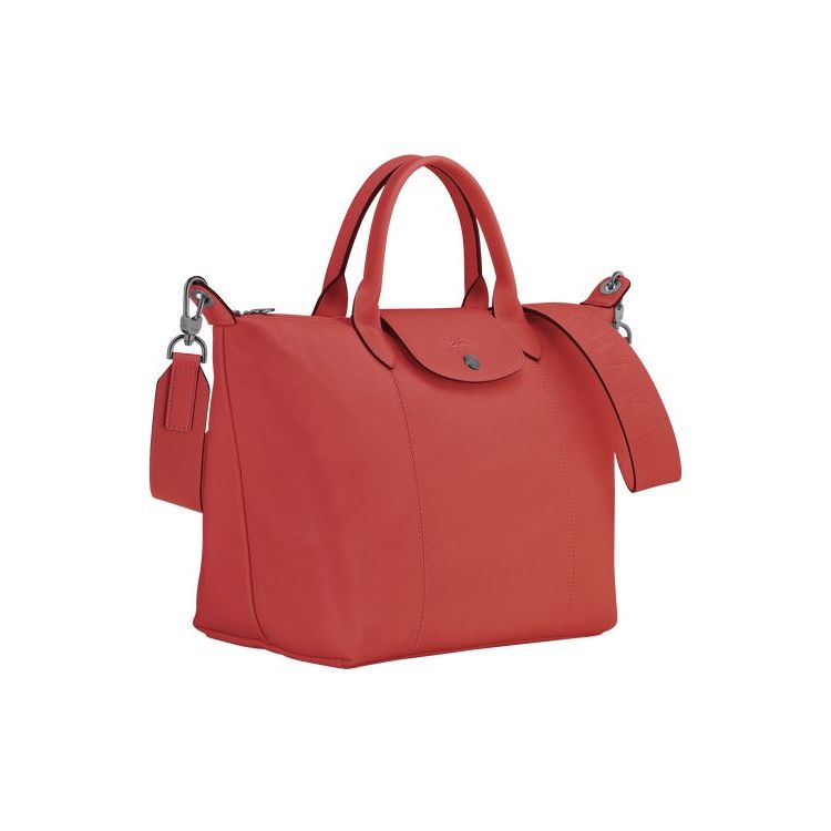 Longchamp M Terracotta Leren Handtas Oranje | 480753-ZMQ