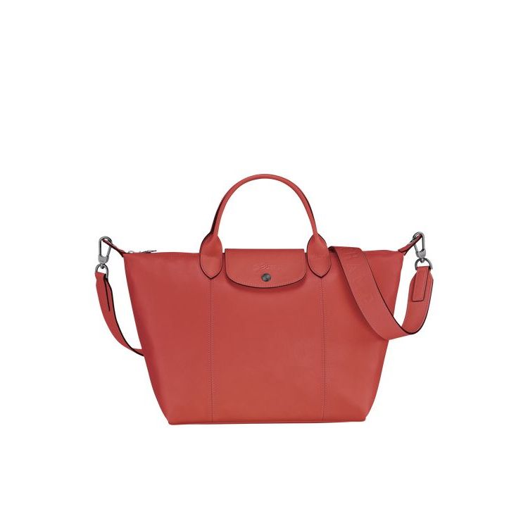 Longchamp M Terracotta Leren Handtas Oranje | 480753-ZMQ