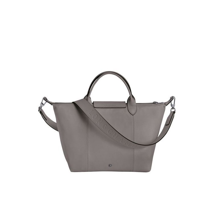 Longchamp M Turtledove Leren Handtas Grijs | 462859-TMP