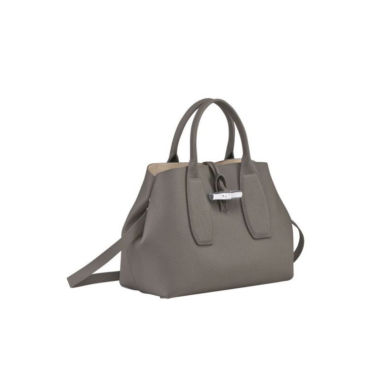 Longchamp M Turtledove Leren Handtas Grijs | 920583-CTN