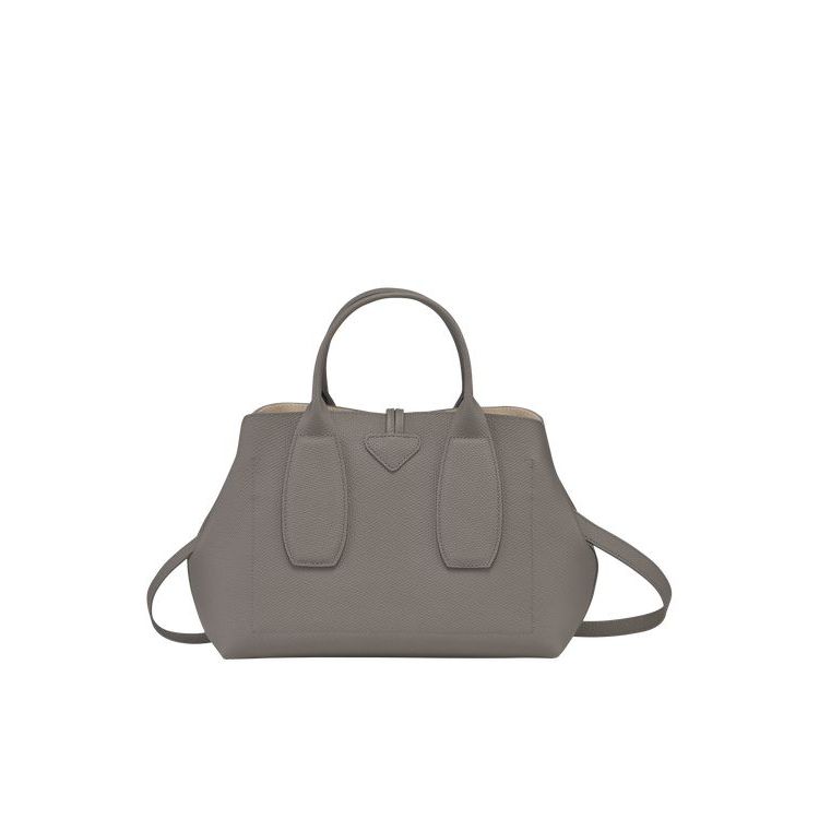 Longchamp M Turtledove Leren Handtas Grijs | 920583-CTN