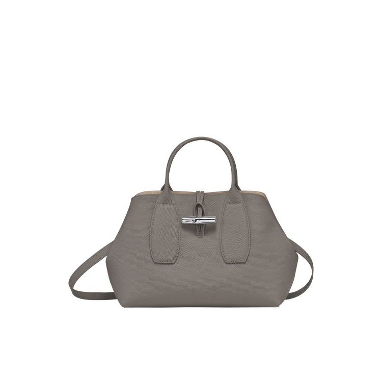 Longchamp M Turtledove Leren Handtas Grijs | 920583-CTN