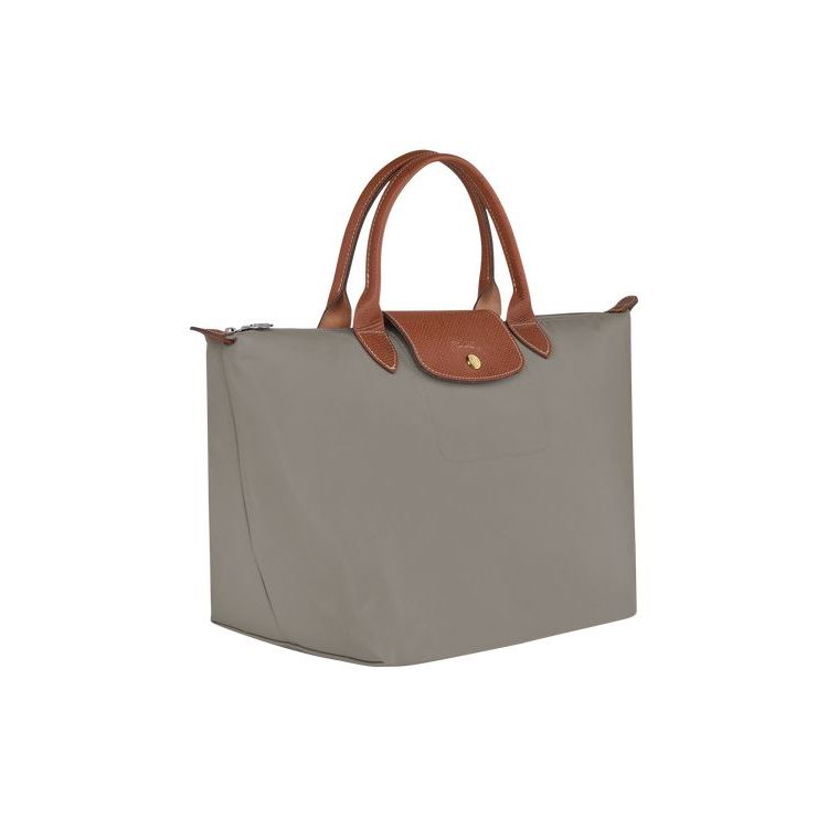 Longchamp M Turtledove Recycled canvas Handtas Grijs | 351980-TOQ