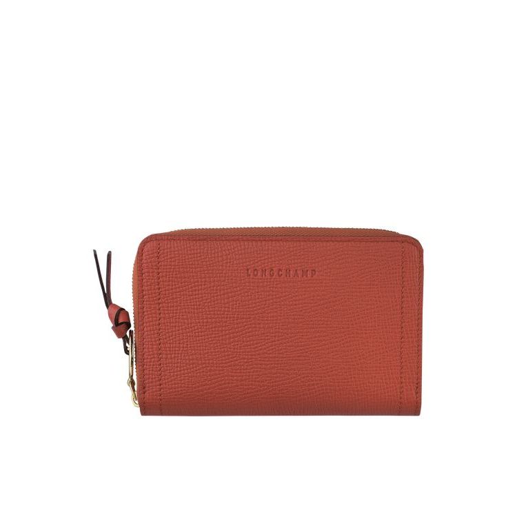 Longchamp Marmelade Leren Portefeuille Oranje | 095812-UOL