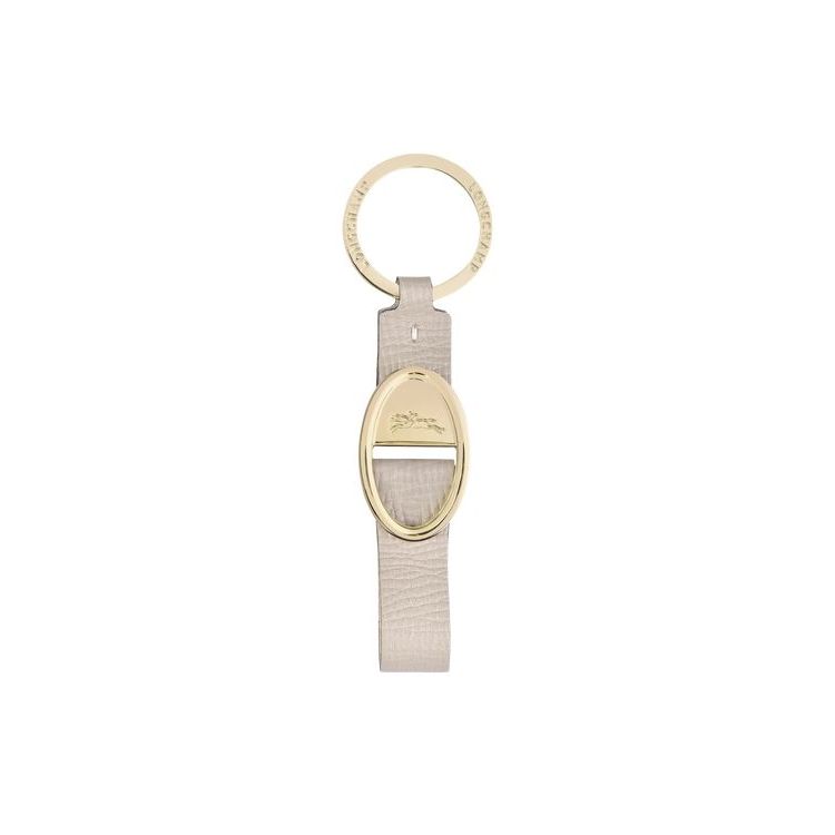 Longchamp Medallion Chalk Leren Sleutelhanger Roze | 129470-KVH