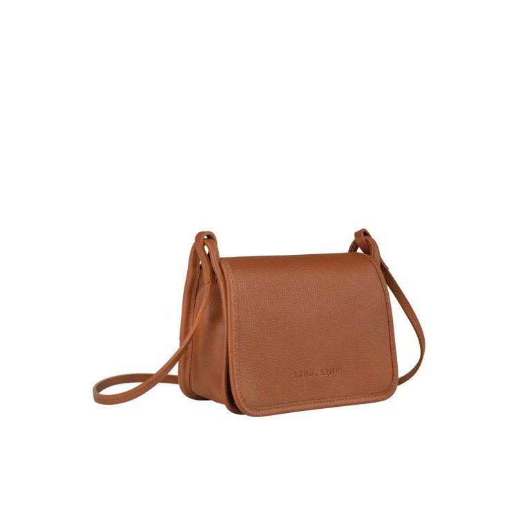 Longchamp On Caramel Leren Rits Rond Portemonnee Bruin | 541690-LKP