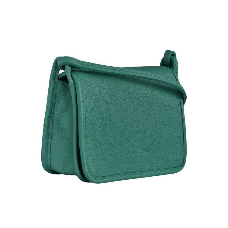 Longchamp On Leren Rits Rond Portemonnee Grijs Groen | 593102-KCO