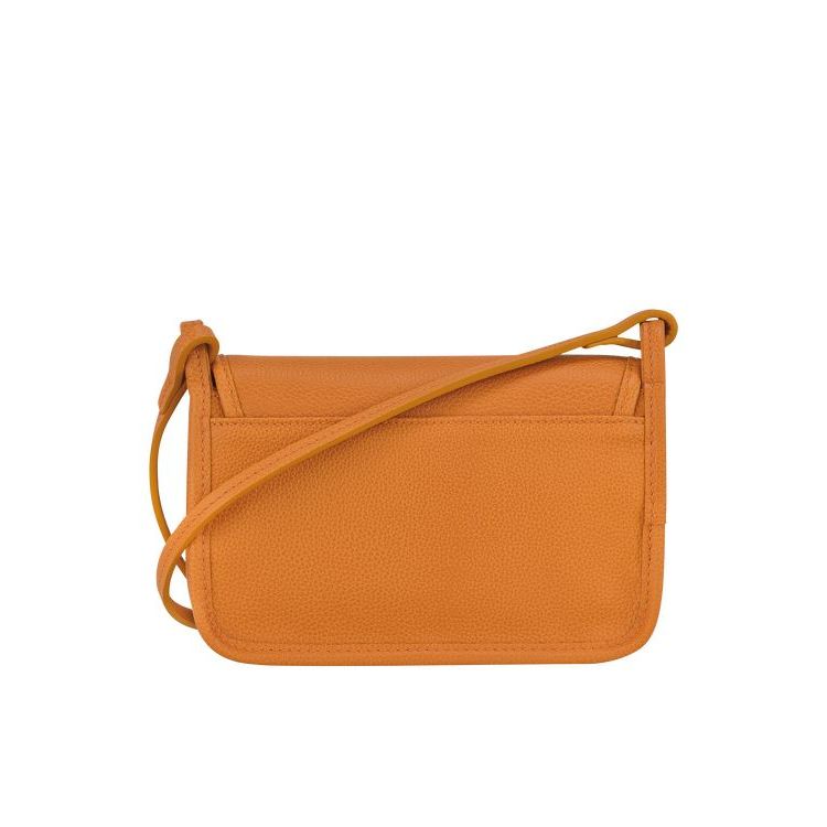 Longchamp On Saffron Leren Rits Rond Portemonnee Oranje | 471689-LXJ