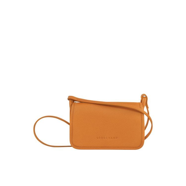 Longchamp On Saffron Leren Rits Rond Portemonnee Oranje | 471689-LXJ