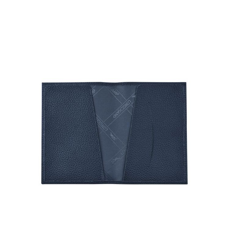 Longchamp Passport Cover Leren Travel Accessories Donkerblauw | 409675-OLF