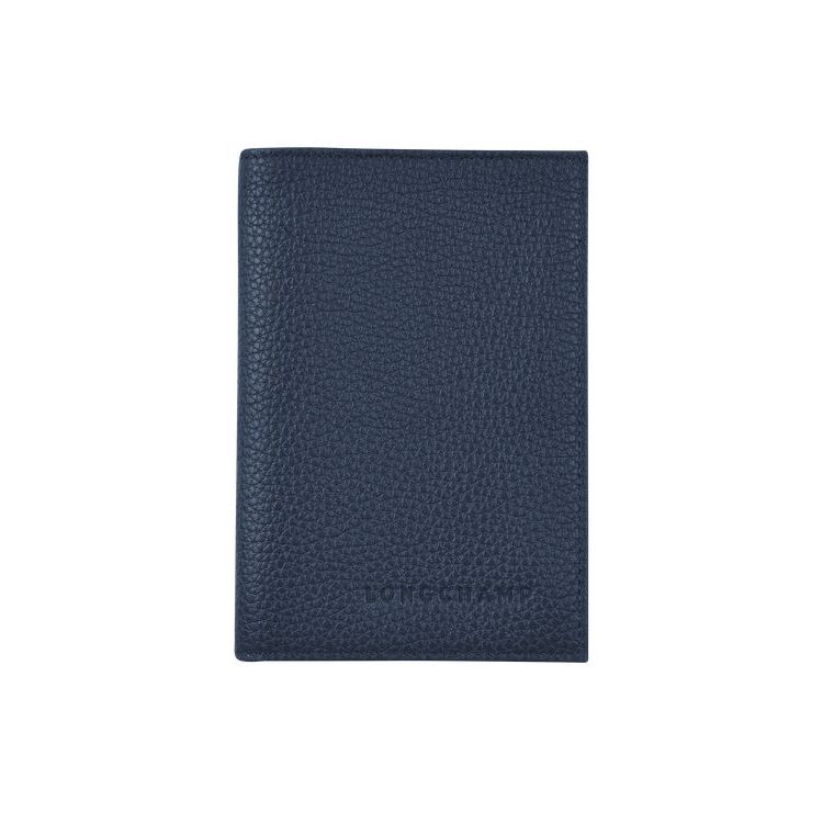 Longchamp Passport Cover Leren Travel Accessories Donkerblauw | 409675-OLF