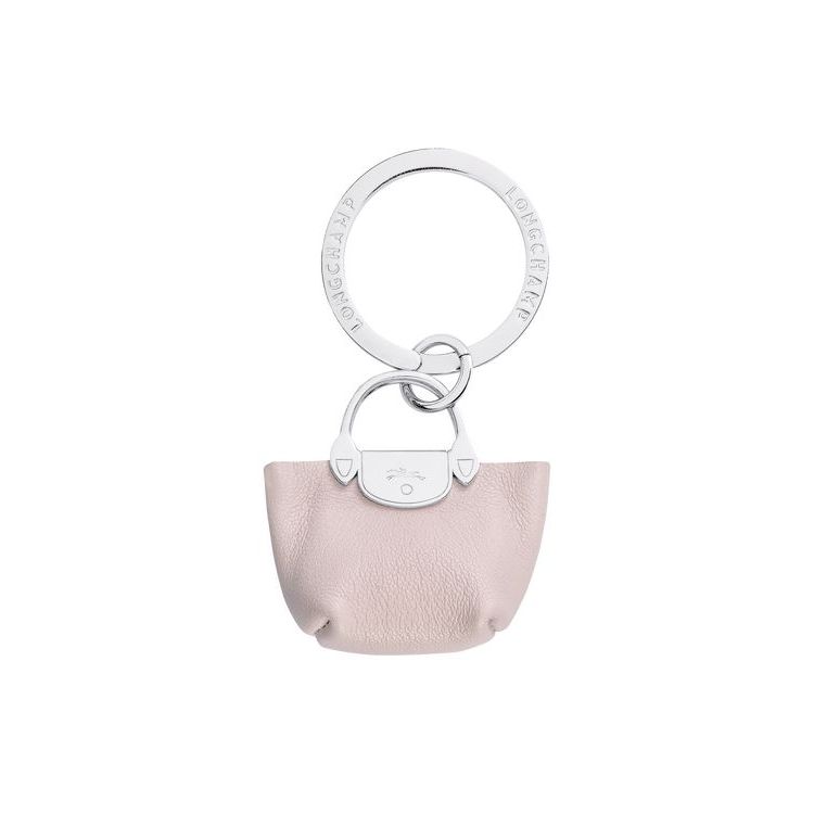 Longchamp Pliage Leren Sleutelhanger Roze | 021784-ZIX