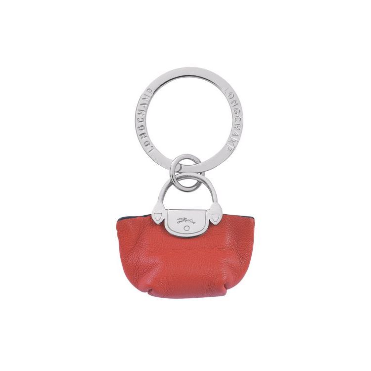 Longchamp Pliage Terracotta Leren Sleutelhanger Oranje | 163482-CFU