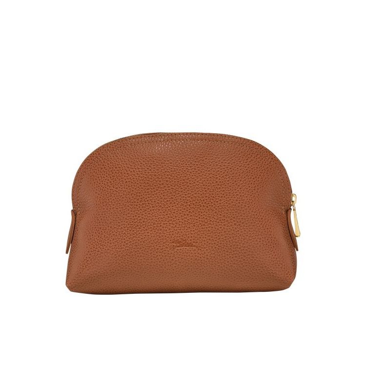 Longchamp Pouch Caramel Leren Zak Bruin | 410789-JVG