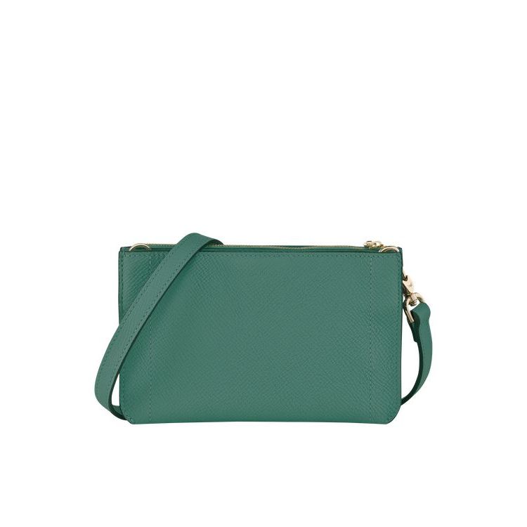 Longchamp Pouch Leren Crossbodytassen Grijs Groen | 513460-OLA