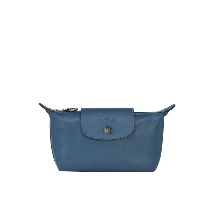 Longchamp Pouch Leren Zak Blauw | 675183-TLE