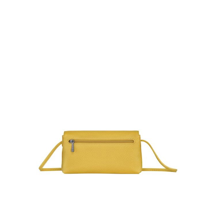 Longchamp Pouch Leren Zak Geel | 271496-CIO