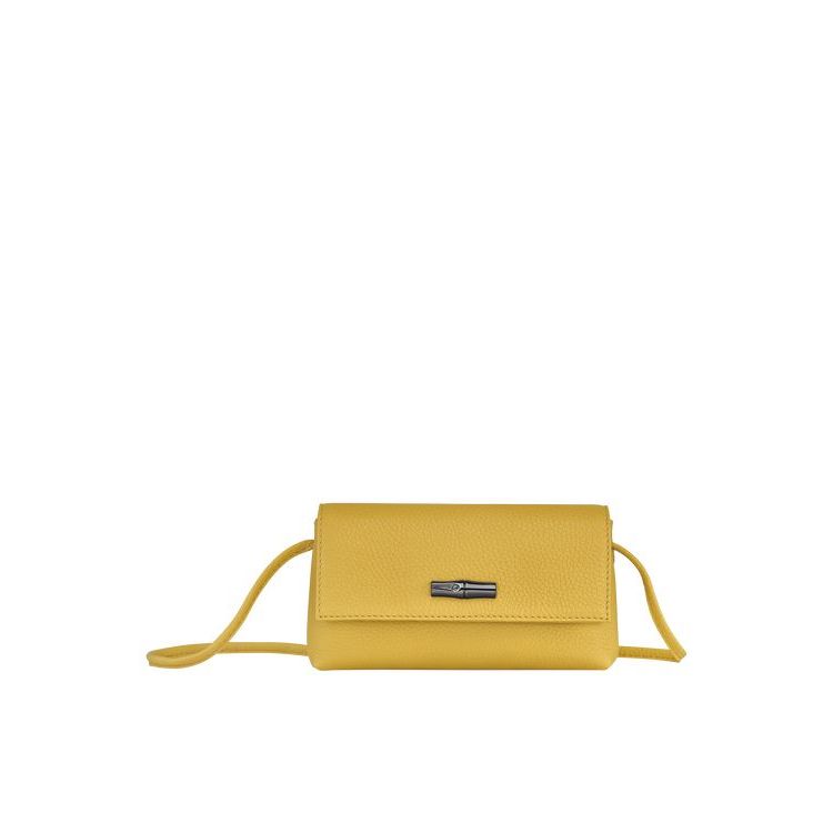 Longchamp Pouch Leren Zak Geel | 271496-CIO