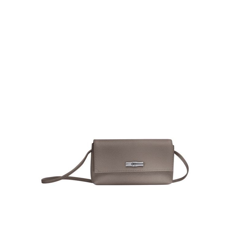 Longchamp Pouch Leren Zak Grijs | 127893-VAP