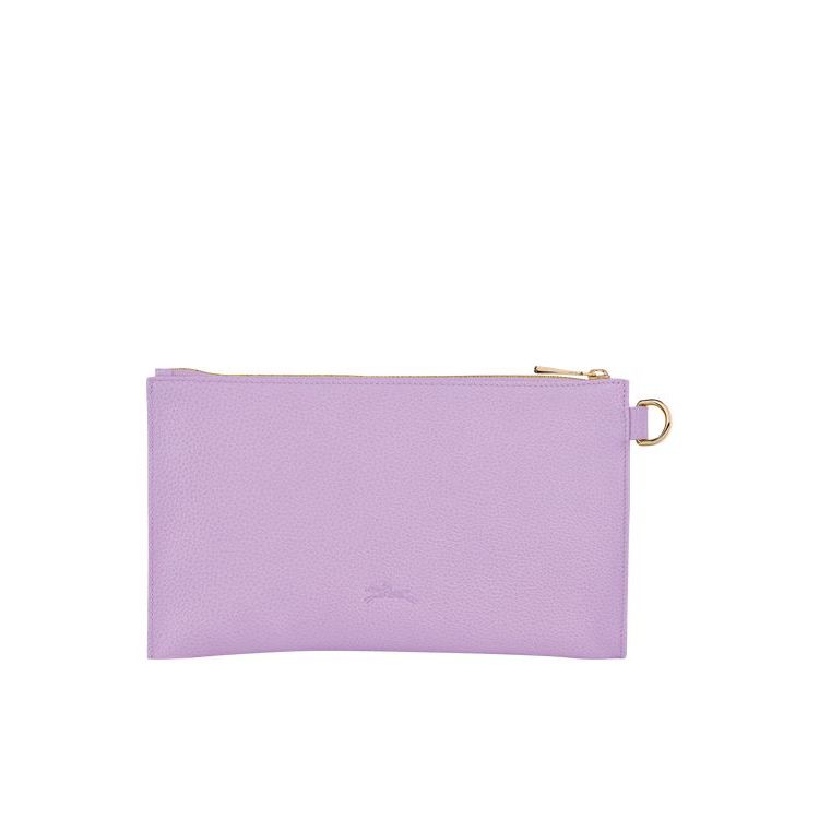 Longchamp Pouch Leren Zak Paars | 162938-LNM