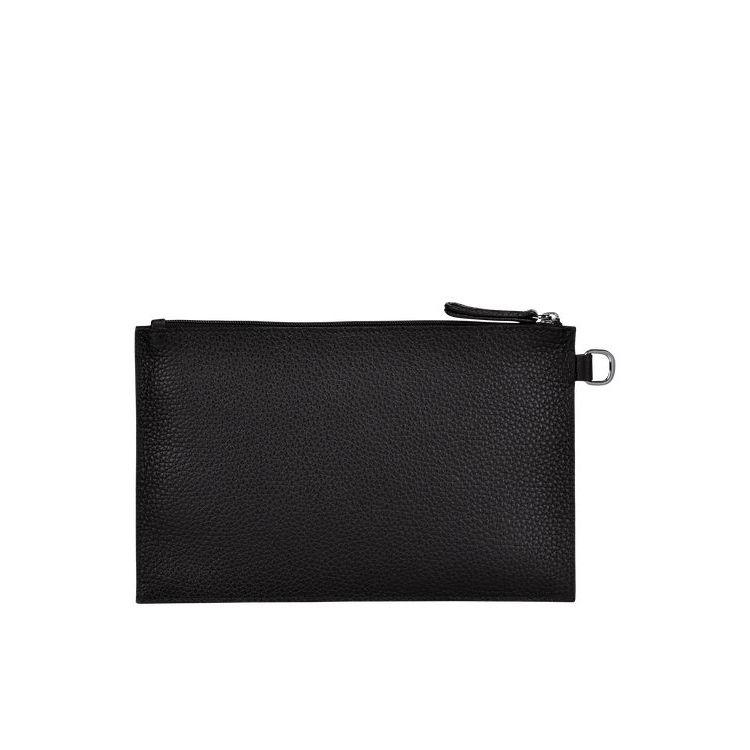 Longchamp Pouch Leren Zak Zwart | 029518-HNM