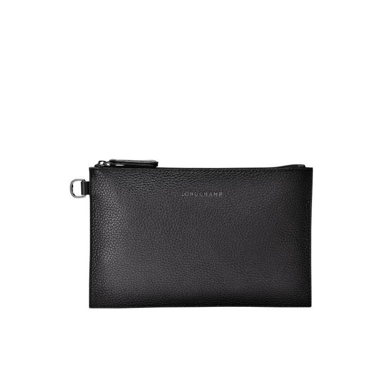 Longchamp Pouch Leren Zak Zwart | 029518-HNM