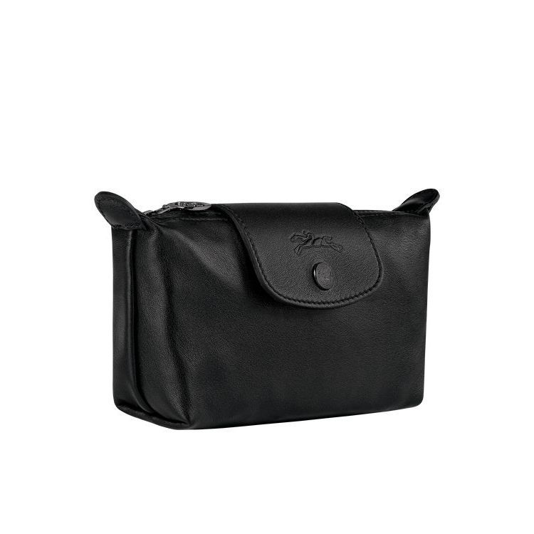 Longchamp Pouch Leren Zak Zwart | 093615-KGP