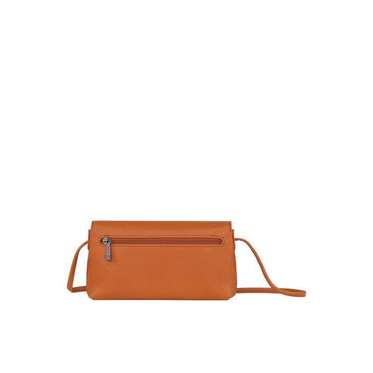 Longchamp Pouch Saffron Leren Zak Oranje | 253871-AOP