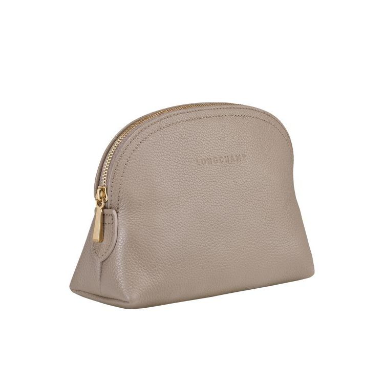 Longchamp Pouch Turtledove Leren Zak Grijs | 517432-BFM