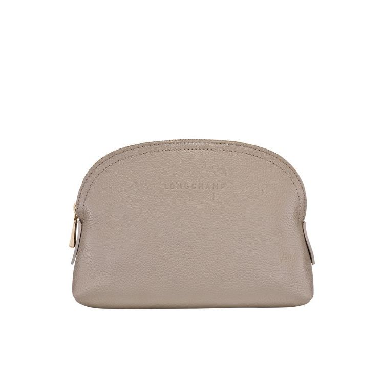 Longchamp Pouch Turtledove Leren Zak Grijs | 517432-BFM