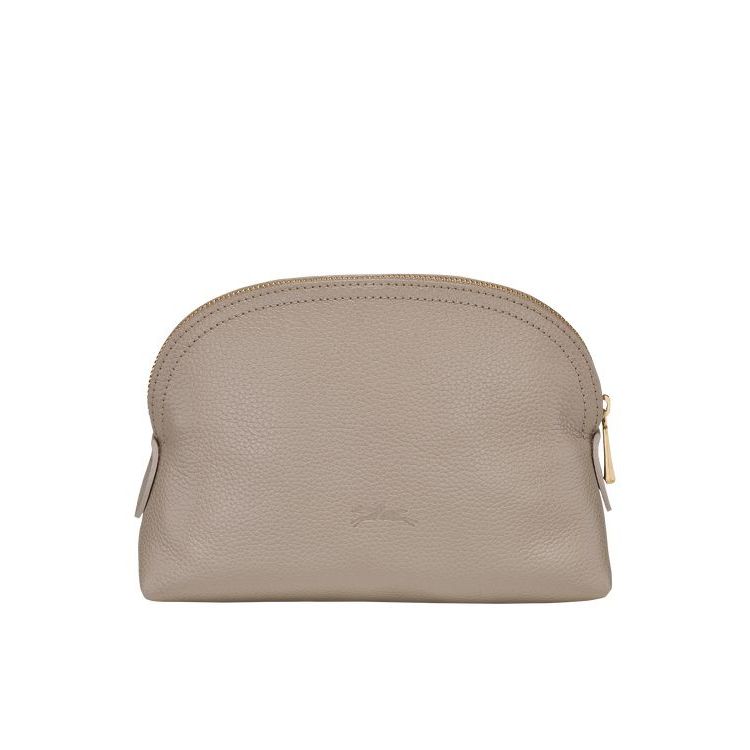 Longchamp Pouch Turtledove Leren Zak Grijs | 541967-FCD