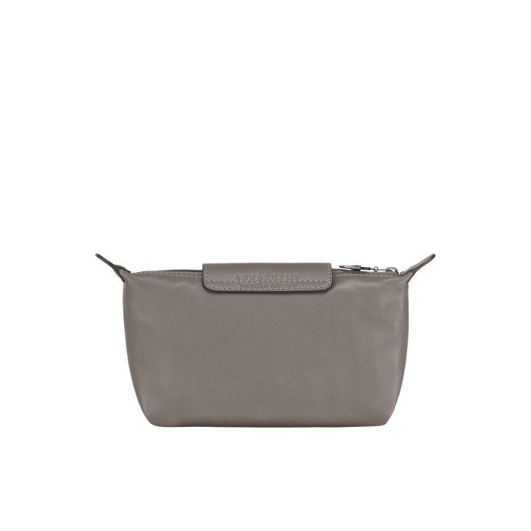 Longchamp Pouch Turtledove Leren Zak Grijs | 574230-KOE