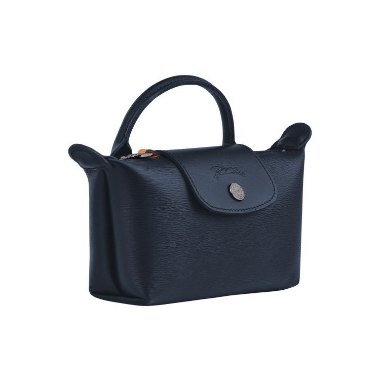 Longchamp Pouch With Canvas Zak Donkerblauw | 281439-VKH