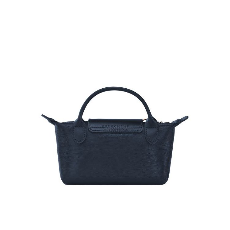 Longchamp Pouch With Canvas Zak Donkerblauw | 281439-VKH