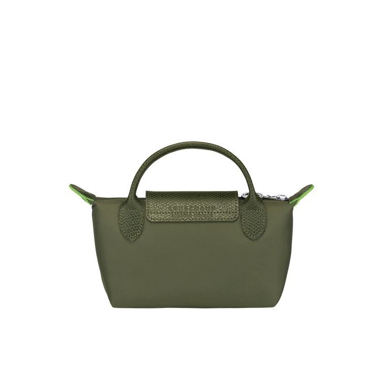 Longchamp Pouch With Forest Recycled canvas Zak Groen | 347265-RNJ