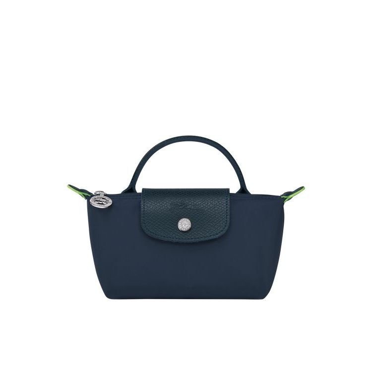 Longchamp Pouch With Recycled canvas Zak Donkerblauw | 263170-FUT