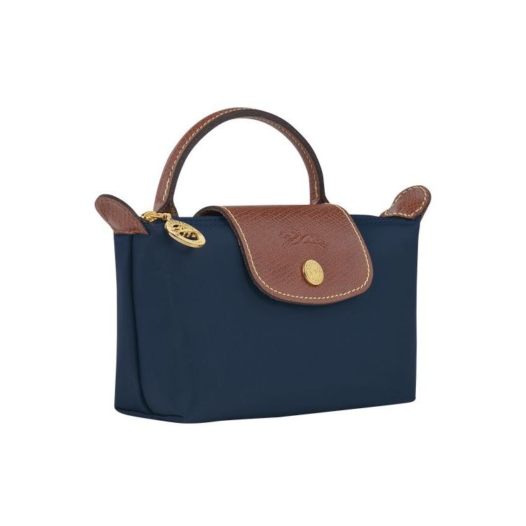 Longchamp Pouch With Recycled canvas Zak Donkerblauw | 524789-ZGK