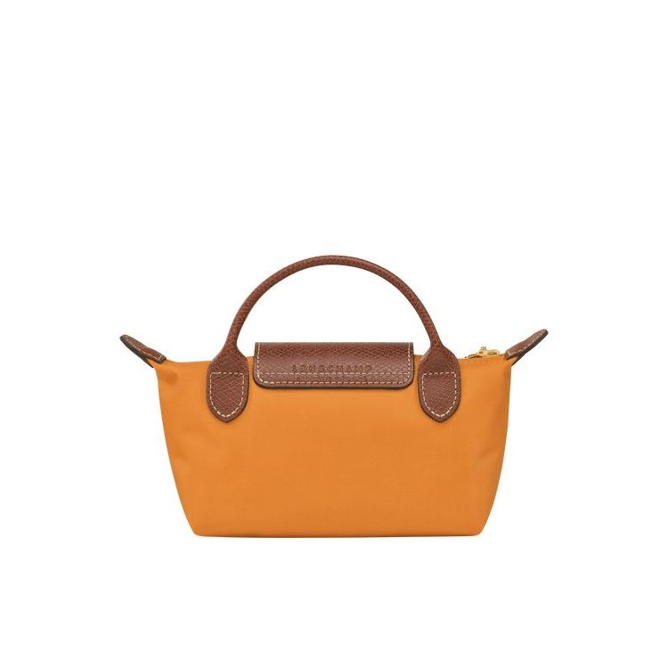 Longchamp Pouch With Saffron Recycled canvas Zak Oranje | 635892-ATF