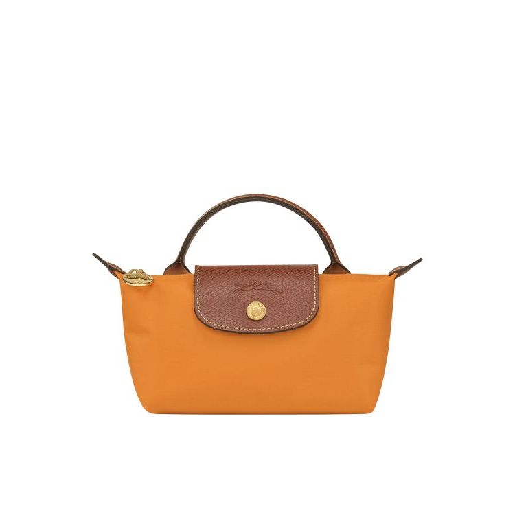 Longchamp Pouch With Saffron Recycled canvas Zak Oranje | 635892-ATF