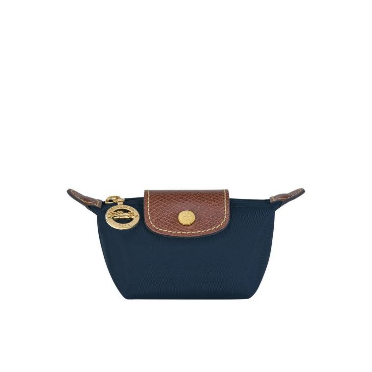 Longchamp Recycled canvas Kaarthouder Donkerblauw | 658072-YAH