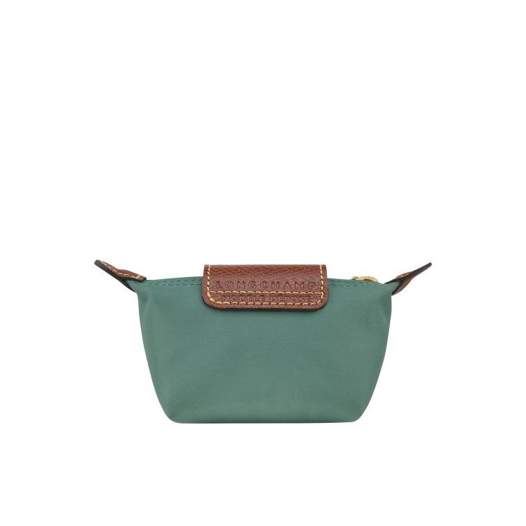 Longchamp Recycled canvas Kaarthouder Grijs Groen | 465792-MJZ