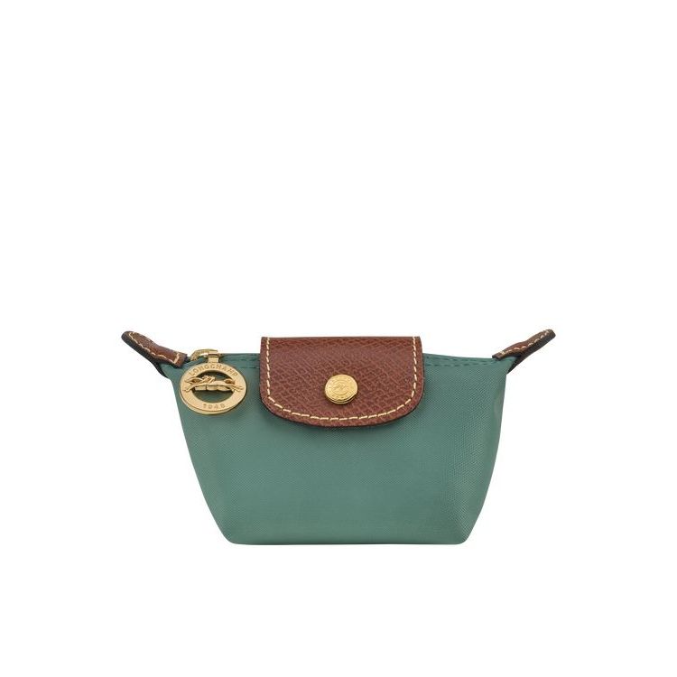 Longchamp Recycled canvas Kaarthouder Grijs Groen | 465792-MJZ