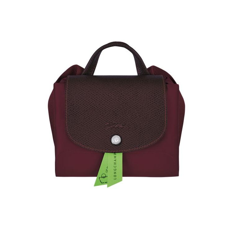 Longchamp Recycled canvas Rugzak Bordeaux | 129450-STF