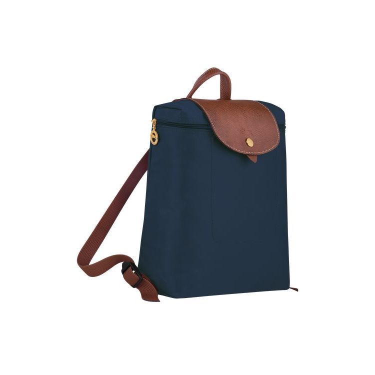 Longchamp Recycled canvas Rugzak Donkerblauw | 094352-LFO