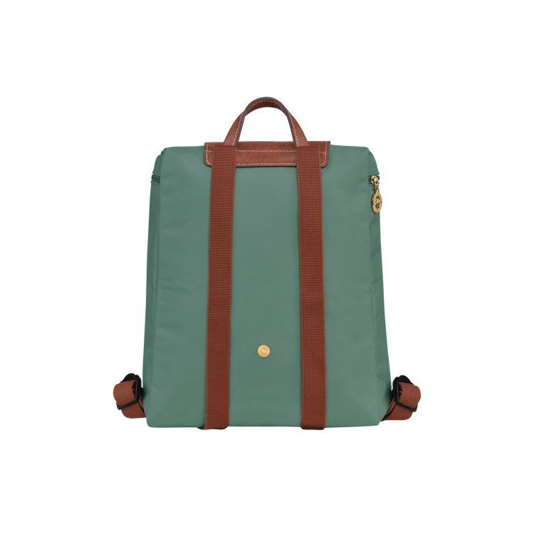 Longchamp Recycled canvas Rugzak Grijs Groen | 263781-NFG