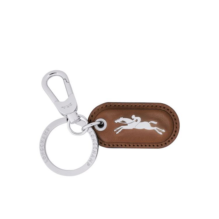 Longchamp Ring Leren Sleutelhanger Bruin | 648152-VMU