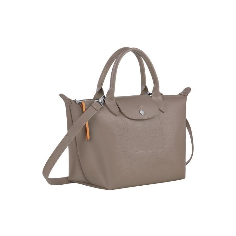 Longchamp S Canvas Handtas Grijs Bruin | 865907-ZDM